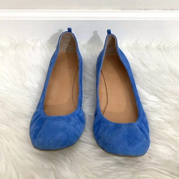J Crew Anya Blue Suede Ballet Flats - Picture 6 of 10